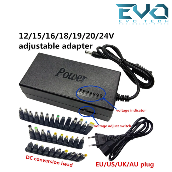 Power Adapter Universal I-Rock Cb 12V 24V-5A (Max 96W) - Image 2