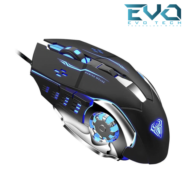 AULA S20 USB Wired Gaming Mouse Programmable Optical Ergonomic Mouse with Breathing LED Lights