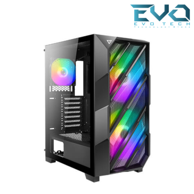 Antec NX700 Mid Tower RGB Gaming Case 3Fans ARGB 2x 185M + 1x 120M + ATOM 650W 80+ BRONZE PSU