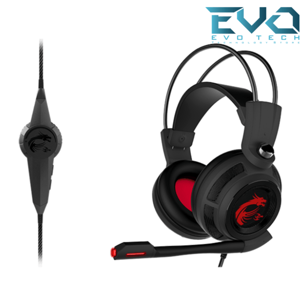 MSI DS 502 Gaming Headset with Microphone Enhanced Virtual 7.1 Surround Sound Intelligent Vibration System DS 502 - Image 2