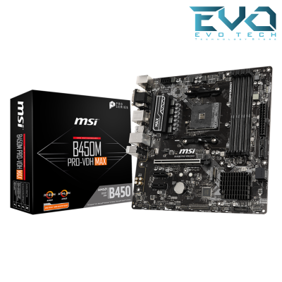 MSI PRO B450M PRO-VDH MAX SATA 6Gb Micro ATX Motherboard