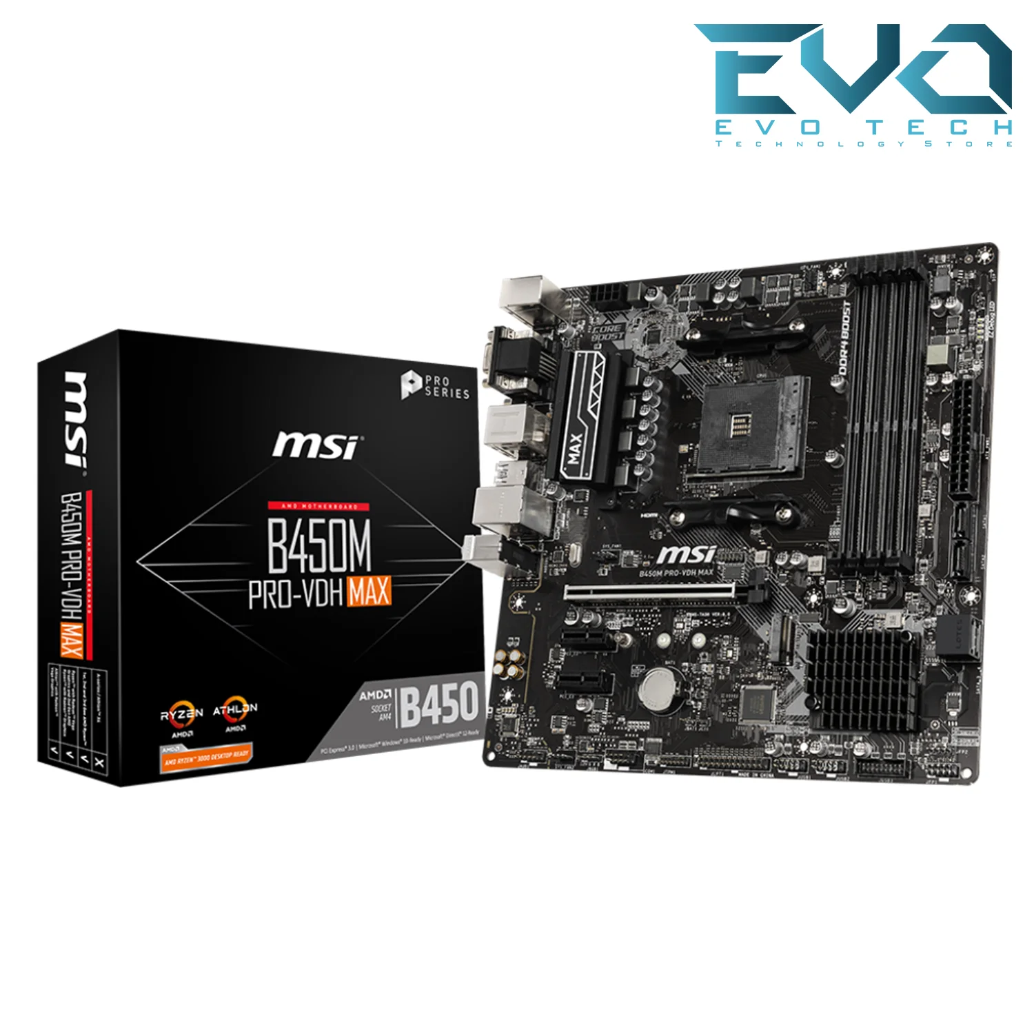 MSI PRO B450M PRO-VDH MAX SATA 6Gb/s Micro ATX Motherboard 1 MSI PRO B450M PRO-VDH MAX SATA 6Gb/s Micro ATX Motherboard