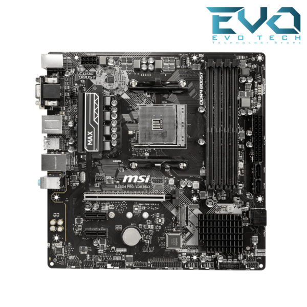 MSI PRO B450M PRO-VDH MAX SATA 6Gb Micro ATX Motherboard - Image 2