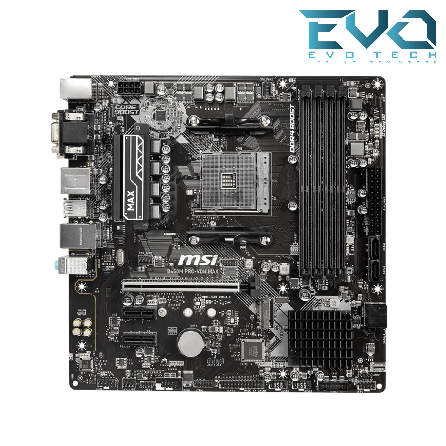MSI PRO B450M PRO-VDH MAX SATA 6Gb/s Micro ATX Motherboard 2 MSI PRO B450M PRO-VDH MAX SATA 6Gb/s Micro ATX Motherboard - Image 2