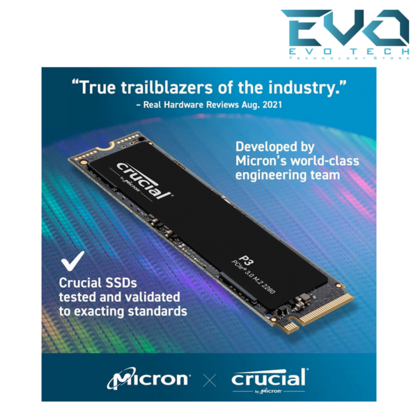 Crucial P3 1TB M.2 PCIe Gen3 NVMe Internal SSD Up to 3500MBs - Image 2