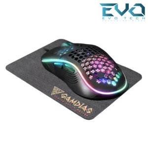 GAMDIAS Zeus M4 RGB Gaming Mouse 12800 DPI + NYX E1 Mouse Pad 23.5 X 18 CM