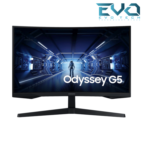 Samsung Odyssey G5 C27G55TQBM 27 inch 2K-QHD (2560 x 1440) Curved-1000R Panel-VA Refresh Rate-144hz Response Time-1ms HDR10 Gaming Monitor