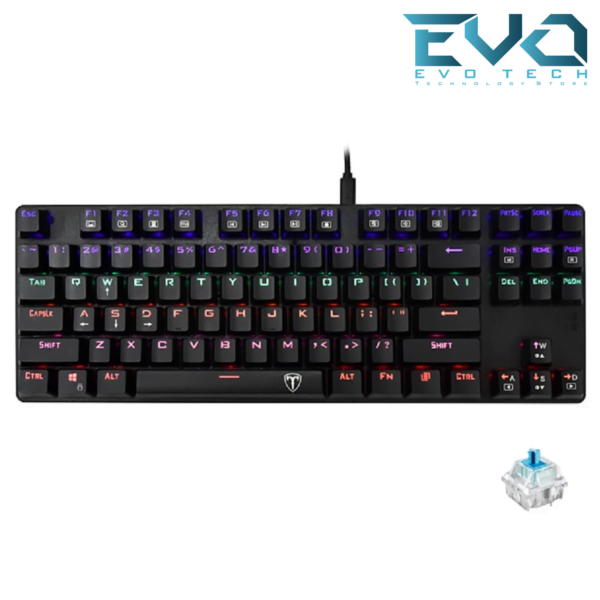 T-DAGGER BORA T-TGK313 Rainbow Gaming Mechanical Keyboard BLUE SWITCH