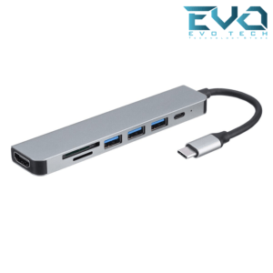 HUB TYPE-C TO HDTV 7 IN 1 ADAPTER 3USB + TYPE-C + TF + SD + HDMI