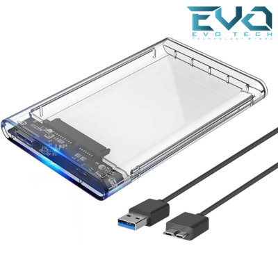 RACK HDD Enclosure HDD External Case Caddy  USB 3.0 for HDD , SSD  Tool Free  CLEAR