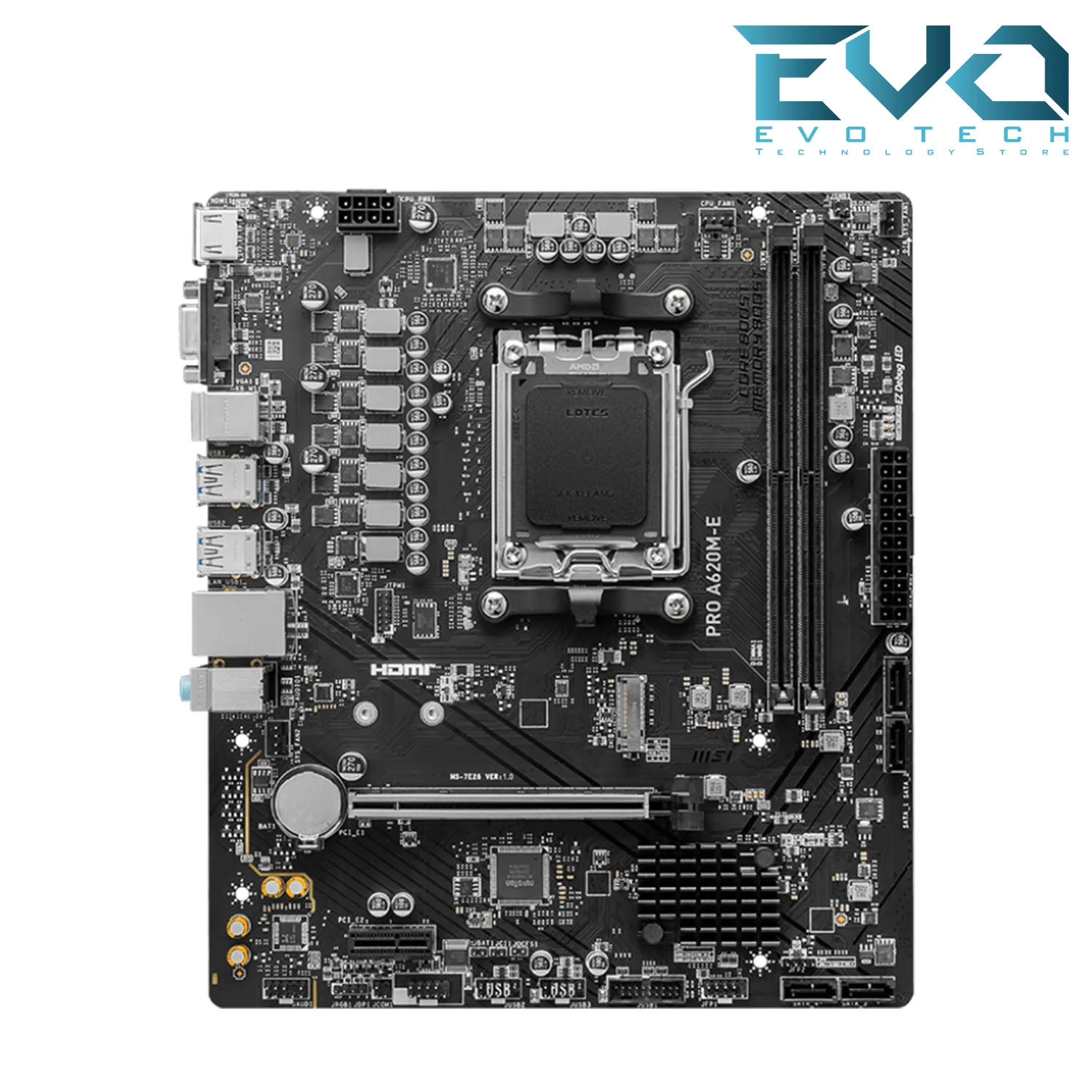 MSI PRO A620M‑E AMD AM5 DDR5 Motherboard 2 MSI PRO A620M‑E AMD AM5 DDR5 Motherboard - Image 2