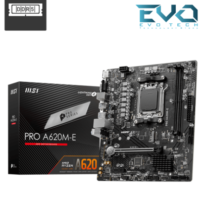 MSI PRO A620M-E ProSeries Motherboard AMD AM5 DDR5 PCIe 4.0