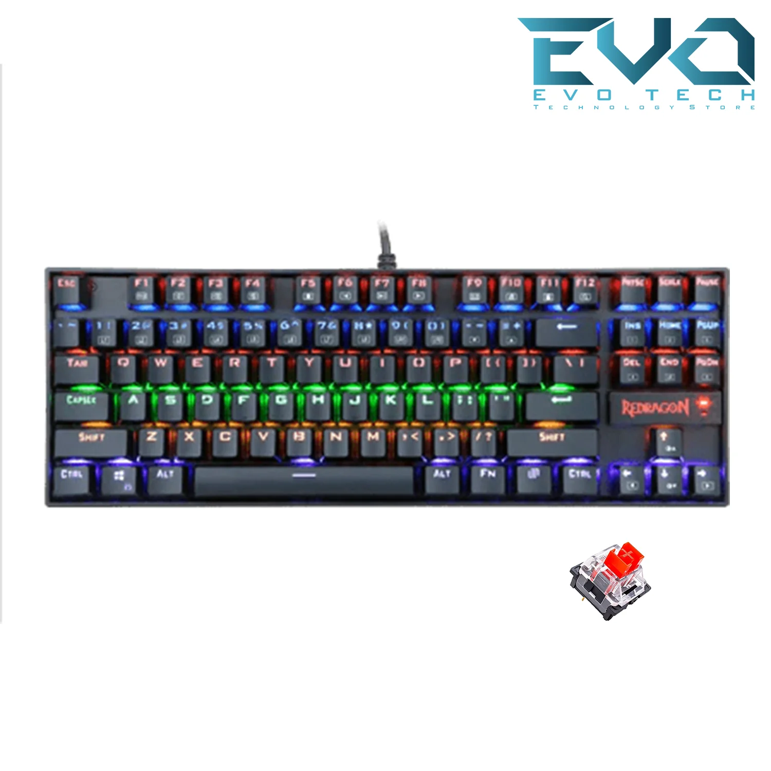 Redragon K552 Mechanical Gaming Keyboard Rainbow Wired with Anti-Dust Proof Switches RED Switches 1 Redragon K552 Mechanical Gaming Keyboard Rainbow Wired with Anti-Dust Proof Switches RED Switches