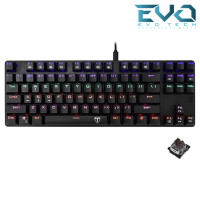 T-DAGGER BORA T-TGK313 Rainbow Gaming Mechanical Keyboard BROWN SWITCH