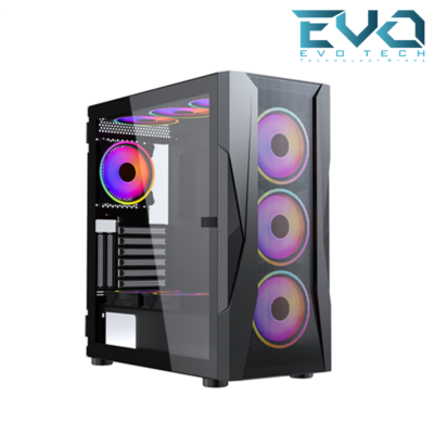 XANDER VELOX ARGB 4Fan Mid Tower Case + PSU 600W 80+ White