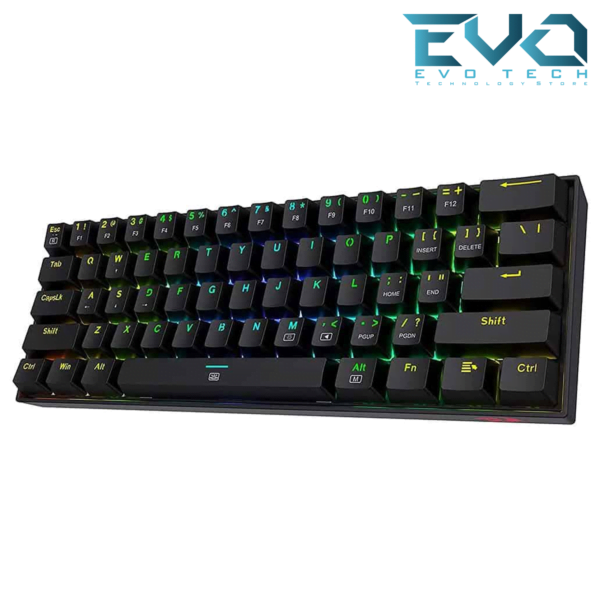 Redragon K630 RGB Dragonborn 60% Gaming Mechanical Keyboard Red Switches Black - Image 3