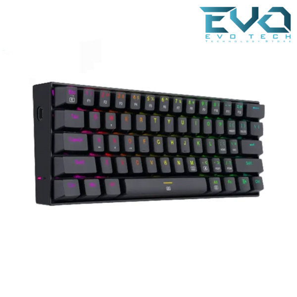 Redragon K630 RGB Dragonborn 60% Gaming Mechanical Keyboard Red Switches Black - Image 2