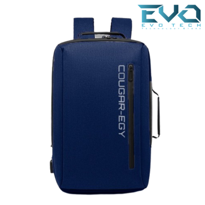 COUGAR EGY 8000 Backpack BAG for SCHOOL LAPTOP WATERPROOF 15.6 inch with a USB port and 2 way handle BLUE