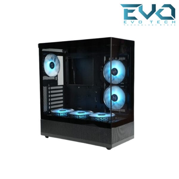 TECHNOZONE C600 Gaming CASE With 600W PSU 6 FAN ARGB REMOTE Sound Controller | Evo Tech - ايفو تك