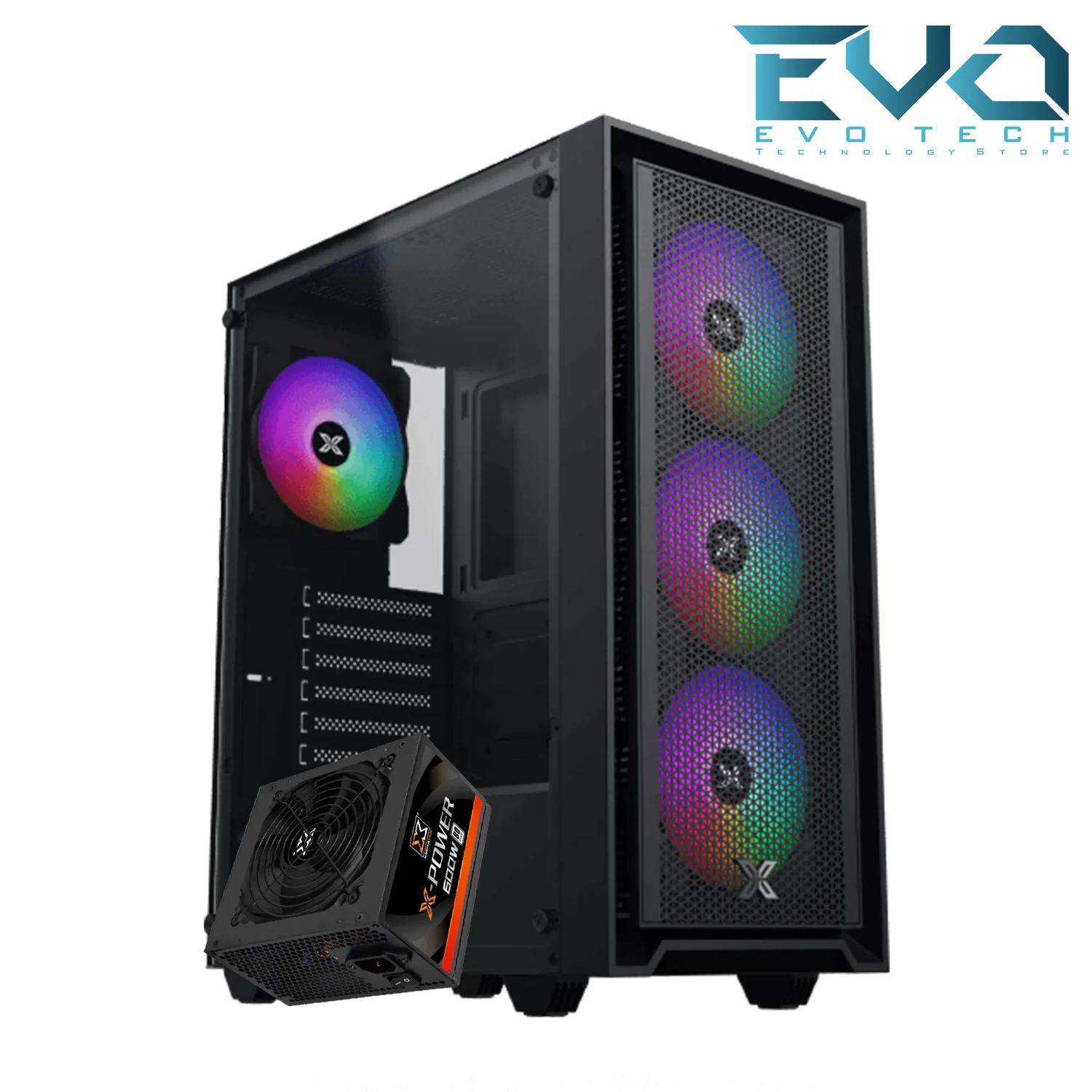 Xigmatek Sky II FIXED RGB + X-Power 600W 80+ White Mid Tower Case 1 Xigmatek Sky II FIXED RGB + X-Power 600W 80+ White Mid Tower Case