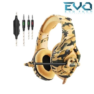 ONIKUMA K1B Camouflage Gaming Headset with Omnidirectional Mic for PS4 XBOX One -Yellow