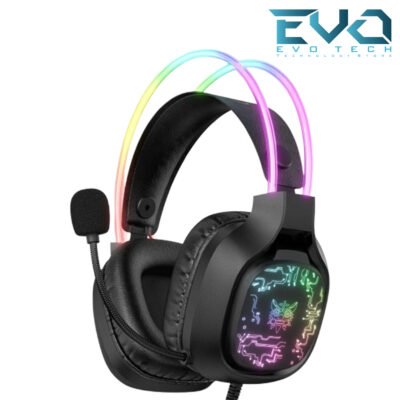 ONIKUMA X22 USB + 3.5mm Cool RGB Dynamic Light Wired Gaming Headset with Mic Cable 1.8m