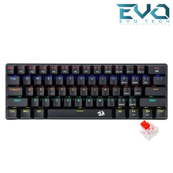 REDRAGON K613 JAX Gaming Mechanical Keyboard – RED Switch Black | Evo Tech - ايفو تك