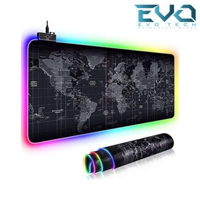 World Map Gaming Mouse Pad 70×30 RGB