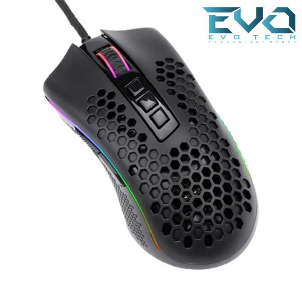 Redragon M808 Storm Lightweight RGB Gaming Mouse 85g Ultralight Honeycomb Shell 12,400 DPI - Image 3