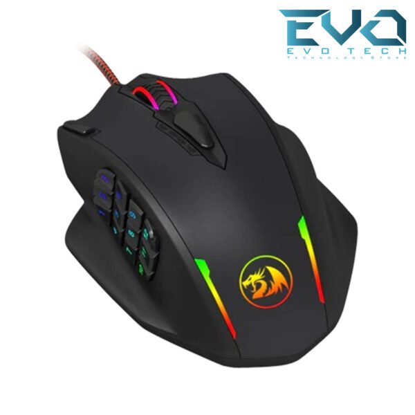 Redragon M908 Impact MMO Gaming Mouse 12 Side Buttons Optical Sensor 12400DPI - Image 3