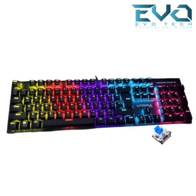 UTOPIA K880 RAINBOW MECHANICAL KEYBOARD BLUE SWITCH RGB