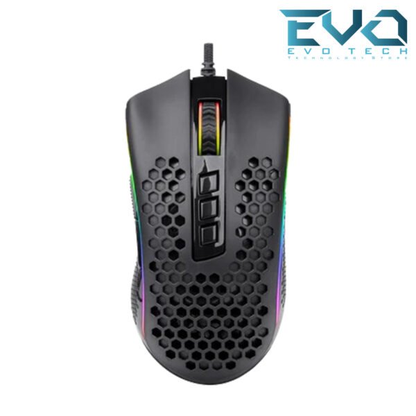 Redragon M808 Storm Lightweight RGB Gaming Mouse 85g Ultralight Honeycomb Shell 12,400 DPI