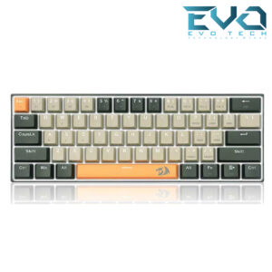 REDRAGON K606 LAKSHMI White LED 60% Gaming Mechanical Keyboard RED Switches ORANGE & GREY & BLACK