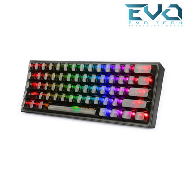 REDRAGON K617 CTB-RGB Fizz RGB 60% Gaming Mechanical Keyboard Custom Linear Switch Black Transparent - Image 3