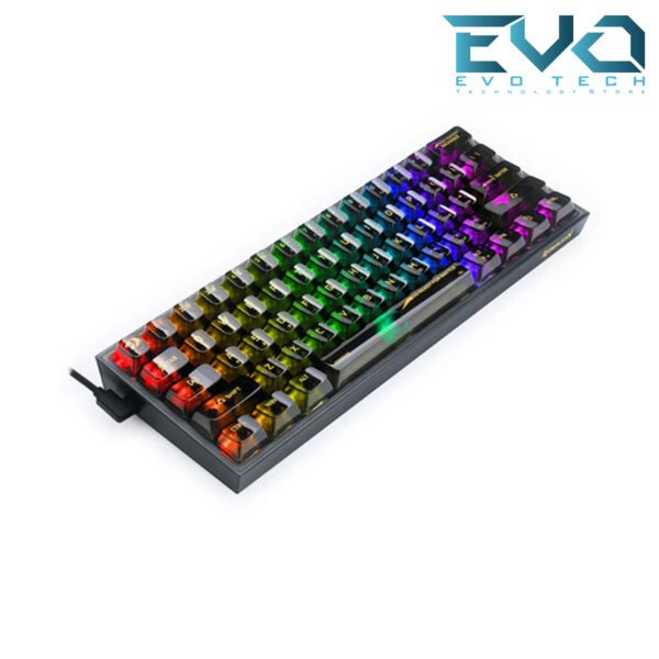 REDRAGON K617 CTB-RGB Fizz RGB 60% Gaming Mechanical Keyboard Custom Linear Switch Black Transparent - Image 5