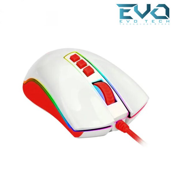 REDRAGON M711C COBRA CHERRY GAMING MOUSE WHITE With 16.8 Million RGB Color Backlit - Image 3