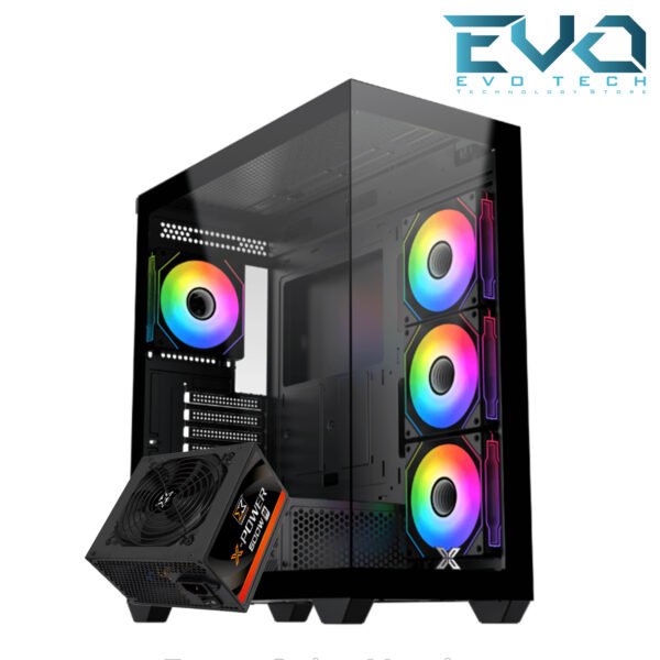 Xigmatek Blast 4 FAN ARGB + X-Power 600W 80 Plus White Super Tower Case