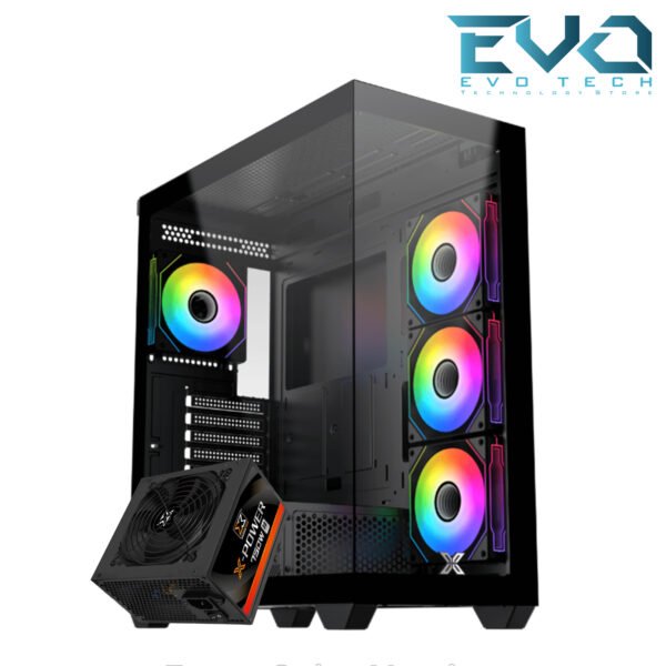 Xigmatek Blast 4 FAN ARGB + X-Power 750W 80 Plus White Super Tower Case