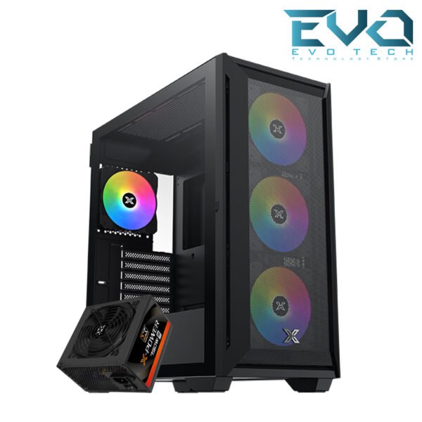 Xigmatek Master X II Pro 4 FAN ARGB + X-Power 750W 80+ White Super Tower Case