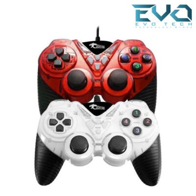 COUGAR EGY 9082 USB Wired Double Gamepad Turbo Controller WHITE RED