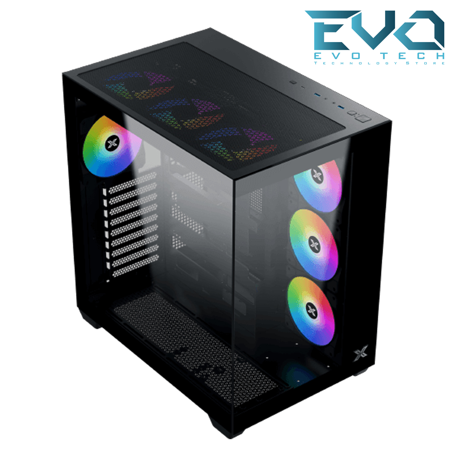 Xigmatek Aqua V Air Type-C 7 Fan ARGB BTF Mid Tower Case 2 Xigmatek Aqua V Air Type-C 7 Fan ARGB BTF Mid Tower Case - Image 2