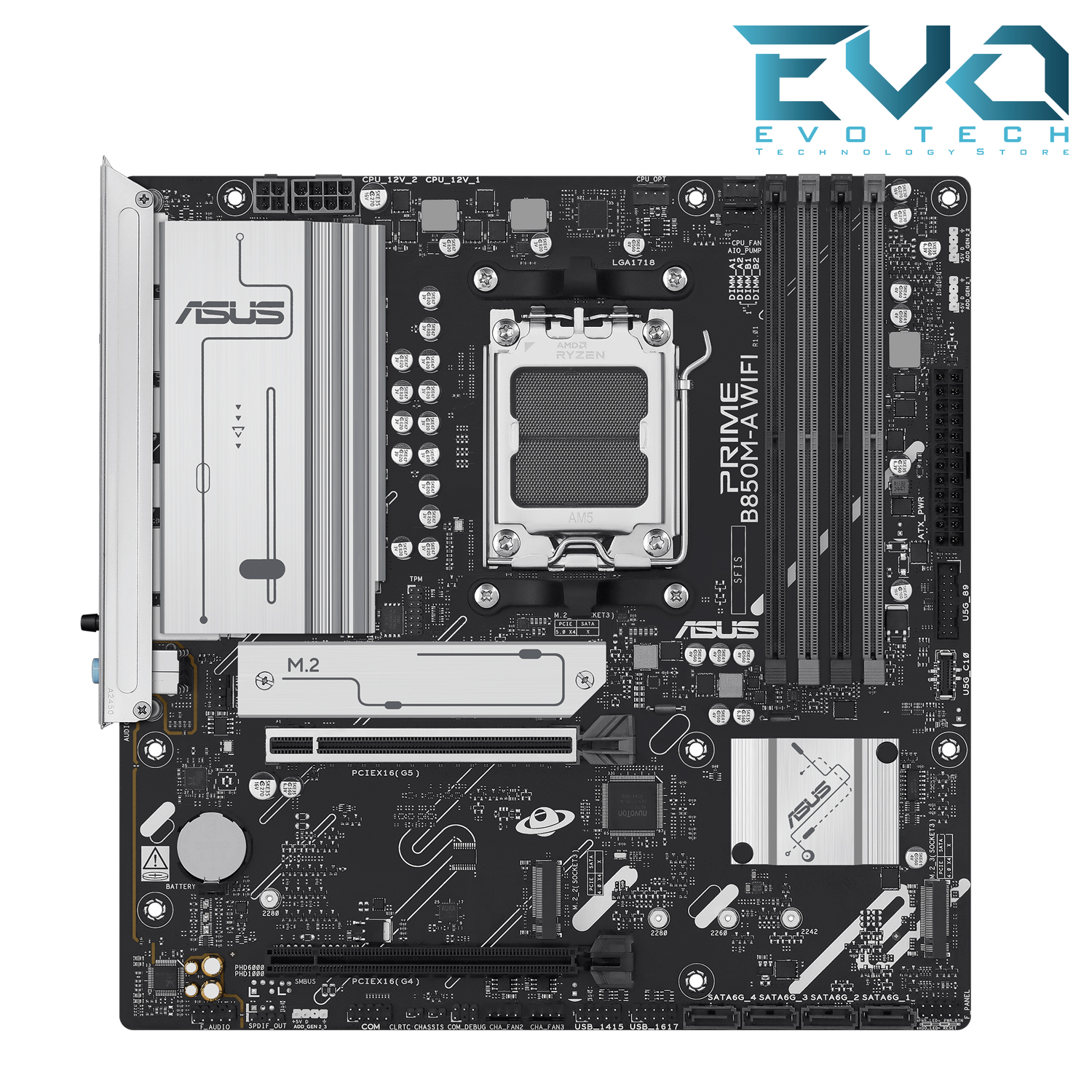 Asus Prime B850M-A WIFI AM5 DDR5 PCIe 5.0 Motherboard 2 Asus Prime B850M-A WIFI AM5 DDR5 PCIe 5.0 Motherboard - Image 2
