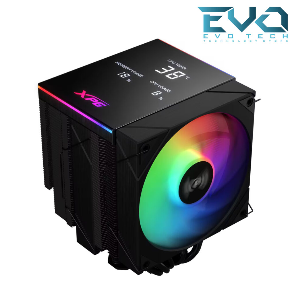 XPG MAESTRO PLUS 62DA Dual Tower Air CPU Cooler with Digital Display ...