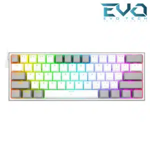 Redragon K617-RGB Fizz 60% RGB Mechanical Gaming Keyboard Red Switches White Grey