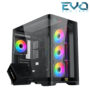 Xigmatek Crystal Storm Mid Tower Case 4 ARGB PWM Fans Curved TG + Asgard 750W 80+ Bronze PSU