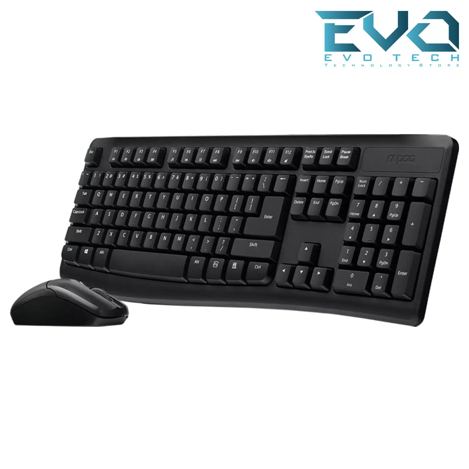 Rapoo X1800 PRO Wireless Keyboard and Mouse Combo Black Arabic 2 Rapoo X1800 PRO Wireless Keyboard and Mouse Combo Black Arabic - Image 2