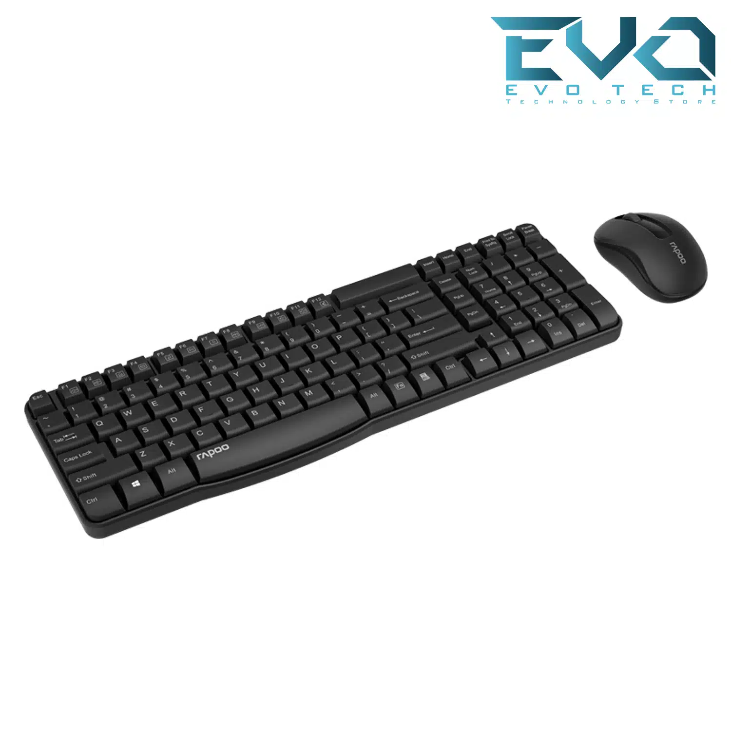 Rapoo X1800S Wireless Keyboard and Mouse Combo Black Arabic 2 Rapoo X1800S Wireless Keyboard and Mouse Combo Black Arabic - Image 2