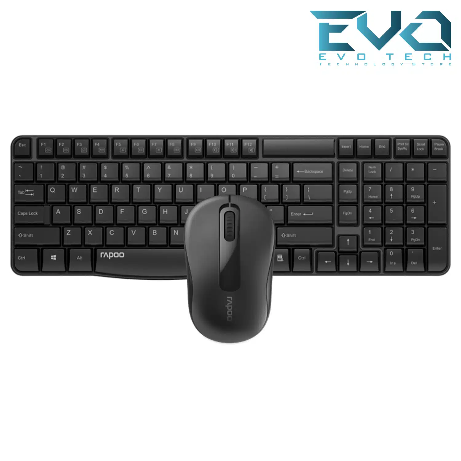 Rapoo X1800S Wireless Keyboard and Mouse Combo Black Arabic 1 Rapoo X1800S Wireless Keyboard and Mouse Combo Black Arabic