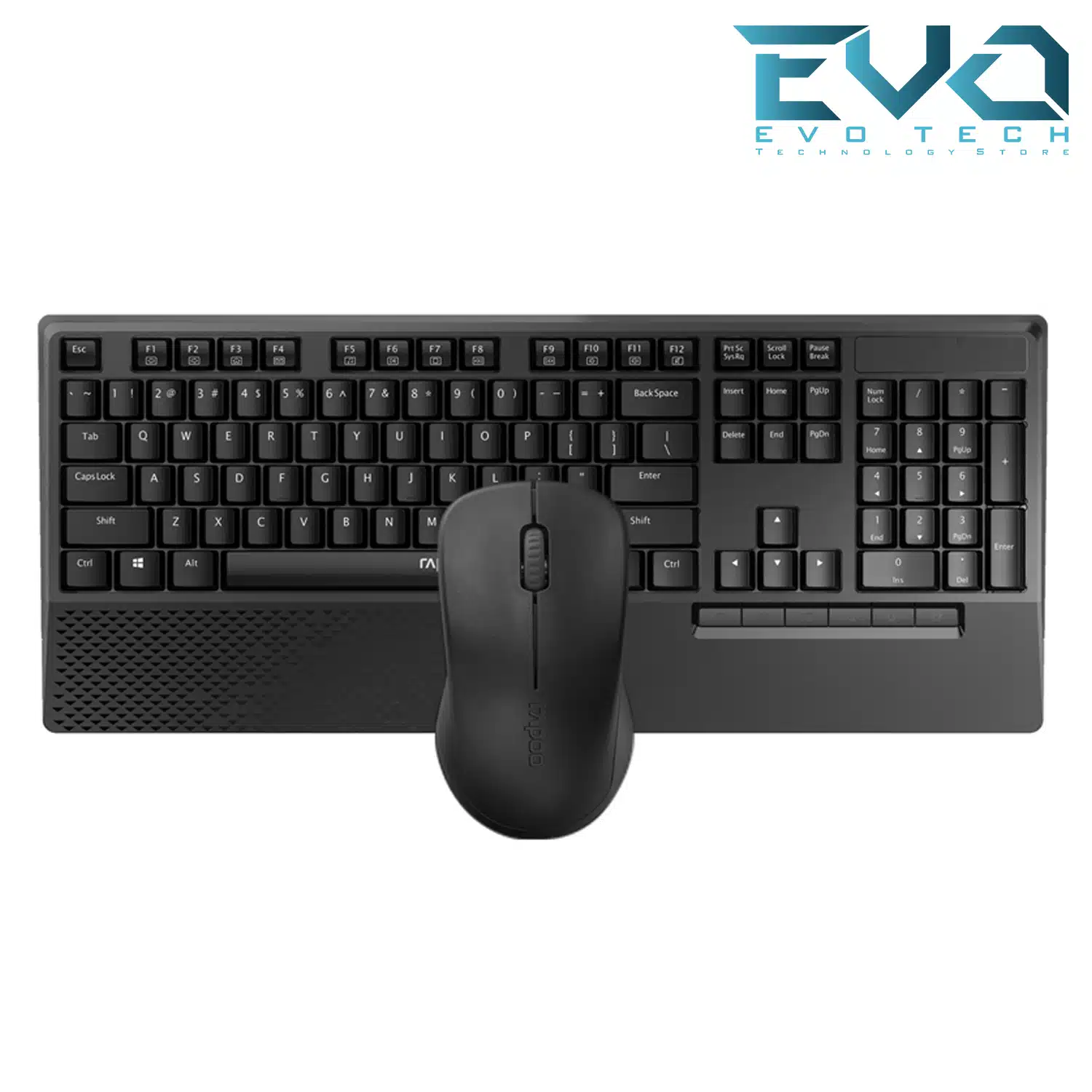 Rapoo X1960 Wireless Keyboard and Mouse Combo Black Arabic 1 Rapoo X1960 Wireless Keyboard and Mouse Combo Black Arabic