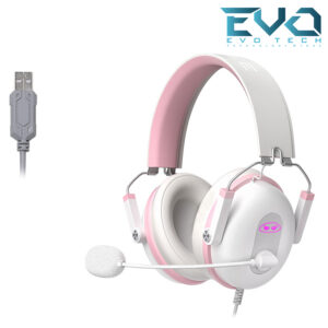 MageGee G-Pilot USB Gaming Headset Virtual 7.1 Sound Channel LED Lighting Noise Cancelling Pink